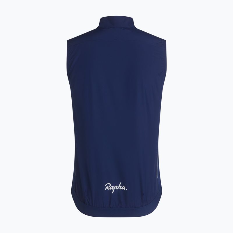 Férfi kerékpáros mellény Rapha Core Gilet Navy/White 6