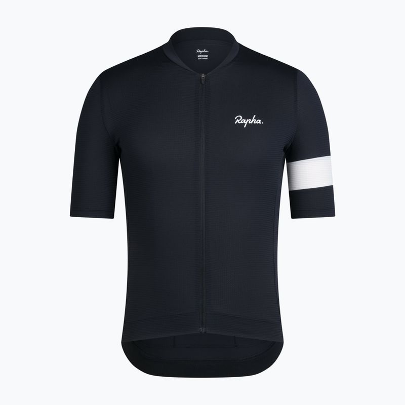 Férfi kerékpáros mez Rapha Core Lightweight Jersey black/white 5