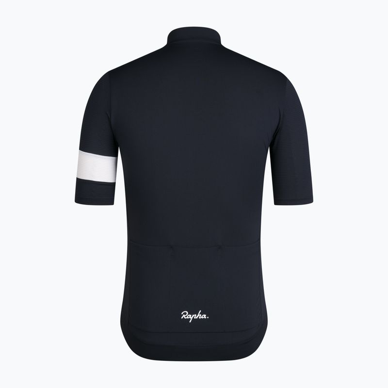 Férfi kerékpáros mez Rapha Core Lightweight Jersey black/white 6