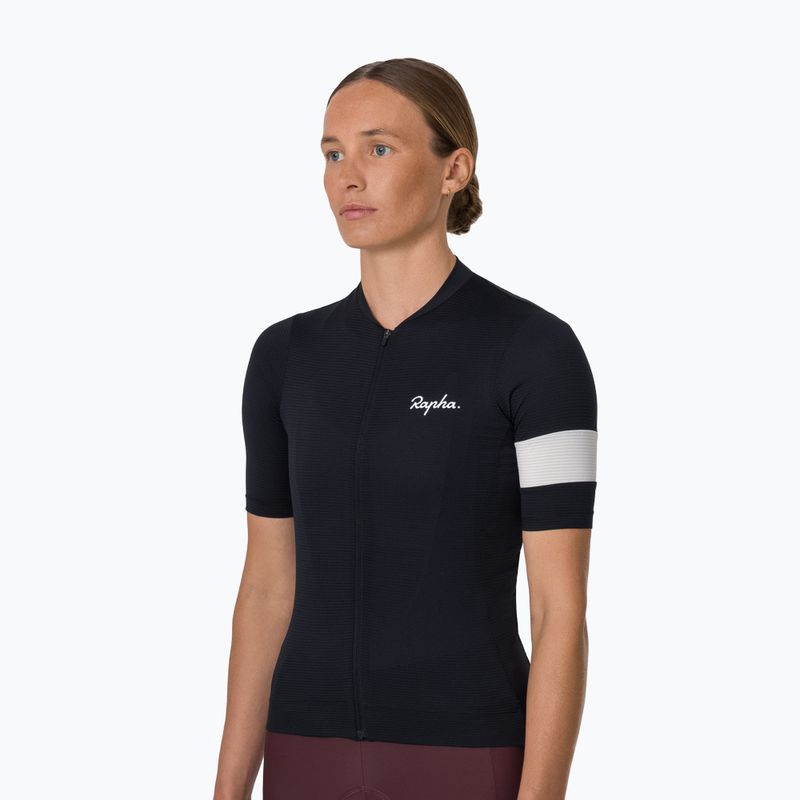 Női kerékpáros mez Rapha Core Lightweight Jersey black/white 2