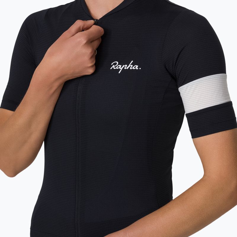 Női kerékpáros mez Rapha Core Lightweight Jersey black/white 4