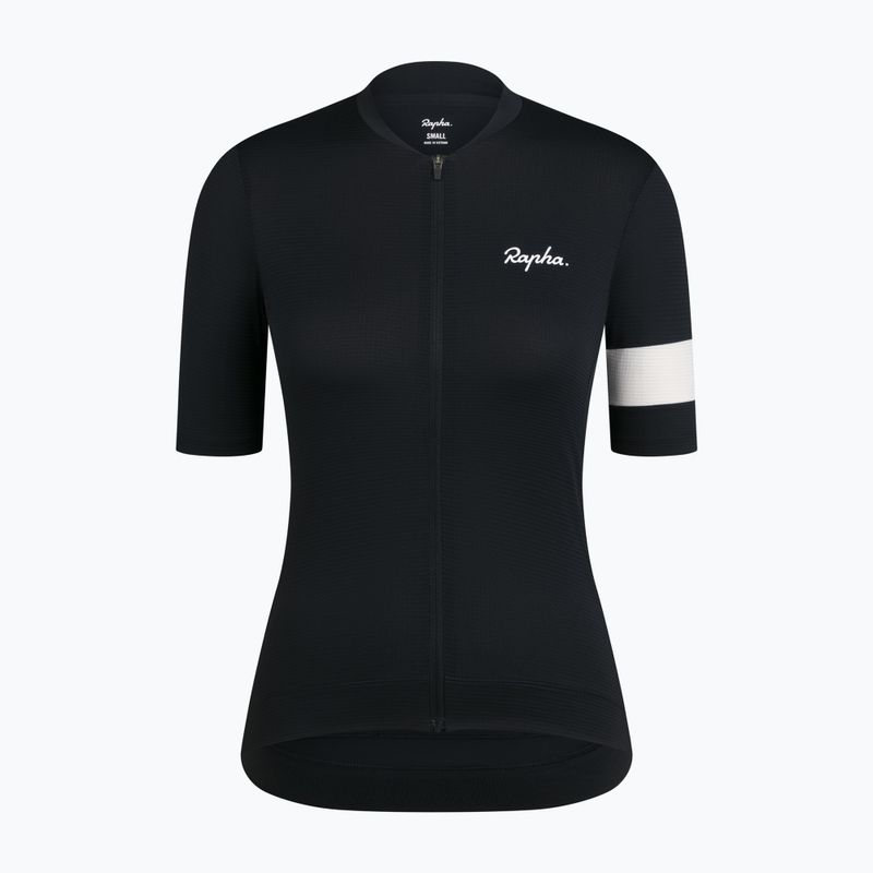 Női kerékpáros mez Rapha Core Lightweight Jersey black/white 5