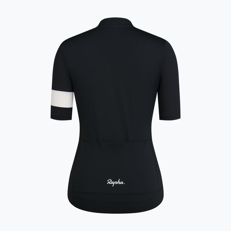Női kerékpáros mez Rapha Core Lightweight Jersey black/white 6