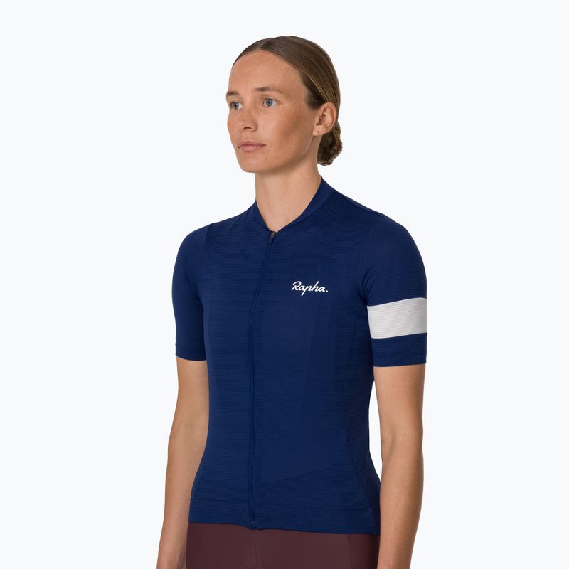 Női kerékpáros mez Rapha Core Lightweight Jersey navy/white 2