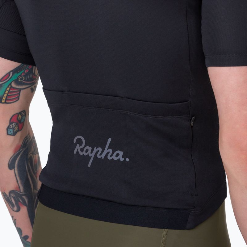 Férfi kerékpáros mez Rapha Brevet Element Jersey black/dark grey 4
