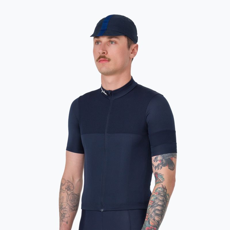 Férfi kerékpáros mez Rapha Brevet Element Jersey dark navy/white 2