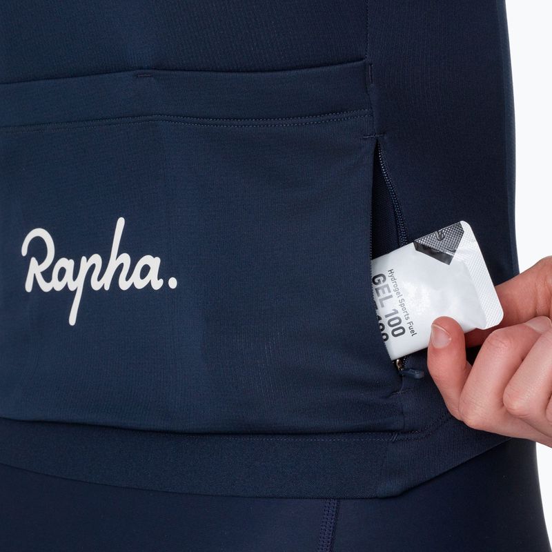 Férfi kerékpáros mez Rapha Brevet Element Jersey dark navy/white 4