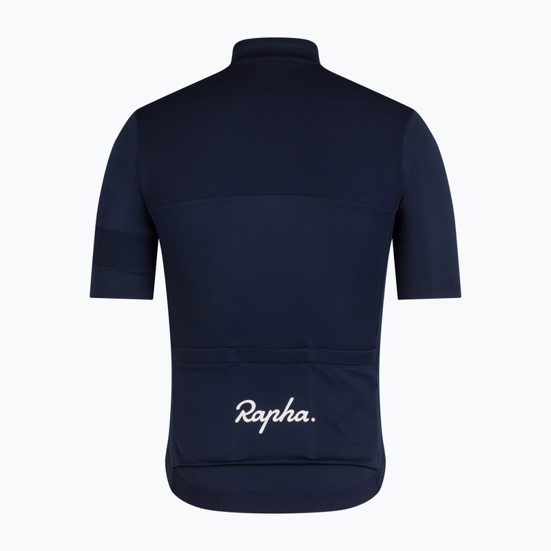 Férfi kerékpáros mez Rapha Brevet Element Jersey dark navy/white 6