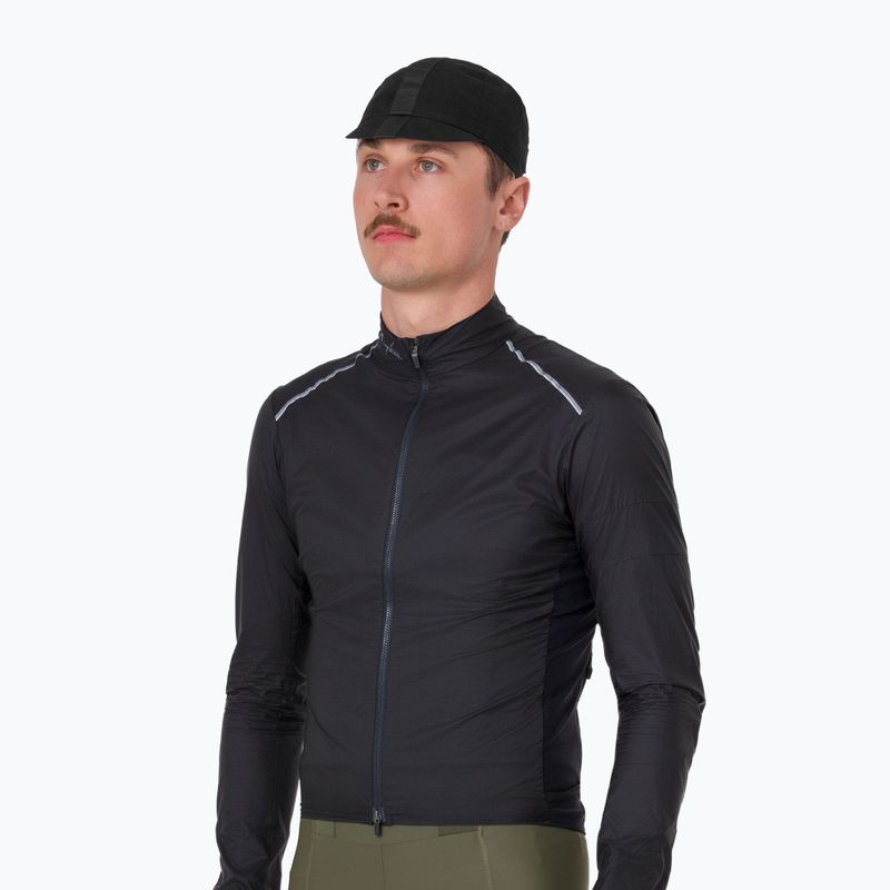 Férfi kerékpáros dzseki Rapha Brevet Element Wind Jacket black/grey 2