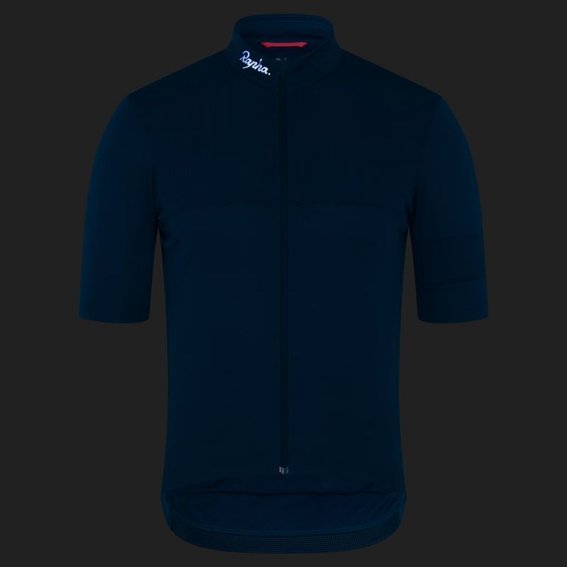 Férfi kerékpáros mez Rapha Brevet Element Jersey jewelled blue/navy 3