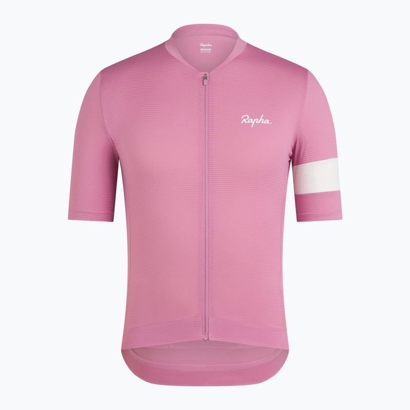 Férfi kerékpáros mez Rapha Core Lightweight Jersey dusty mauve/white 5