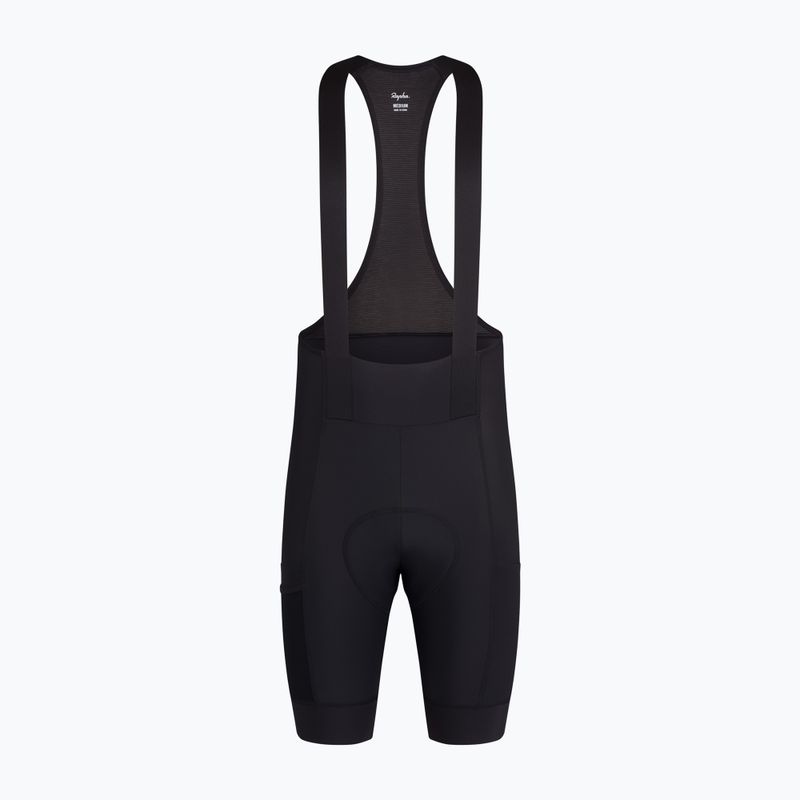Férfi kerékpáros rövidnadrág Rapha Brevet Element Cargo Bib Shorts black/black