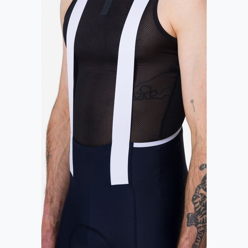 Férfi kerékpáros rövidnadrág Rapha Brevet Element Cargo Bib Shorts dark navy/white 3