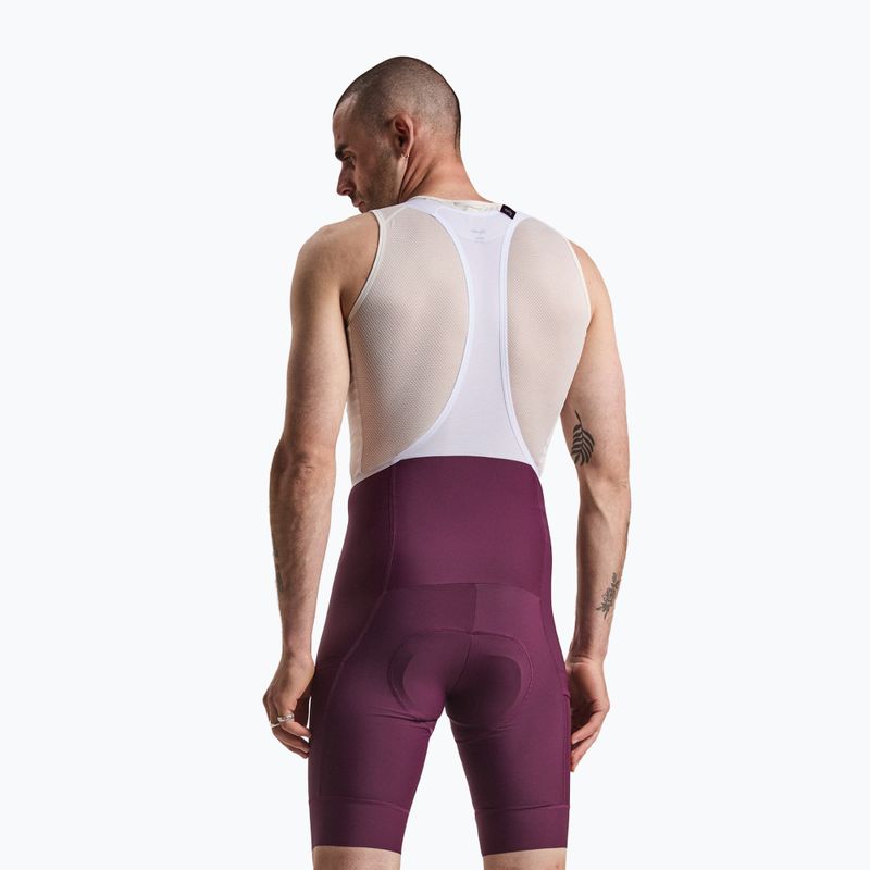 Férfi kerékpáros rövidnadrág Rapha Brevet Element Cargo Bib Shorts plum/white 2