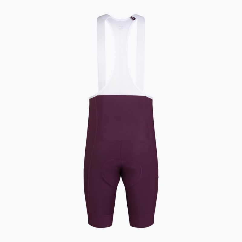 Férfi kerékpáros rövidnadrág Rapha Brevet Element Cargo Bib Shorts plum/white 6