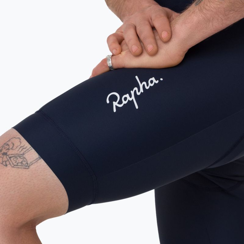 Férfi kerékpáros rövidnadrág Rapha Core Bib Shorts dark navy/white 4