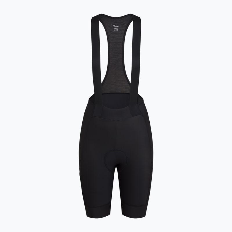 Női kerékpáros rövidnadrág Rapha Brevet Element Cargo Bib Shorts black/white
