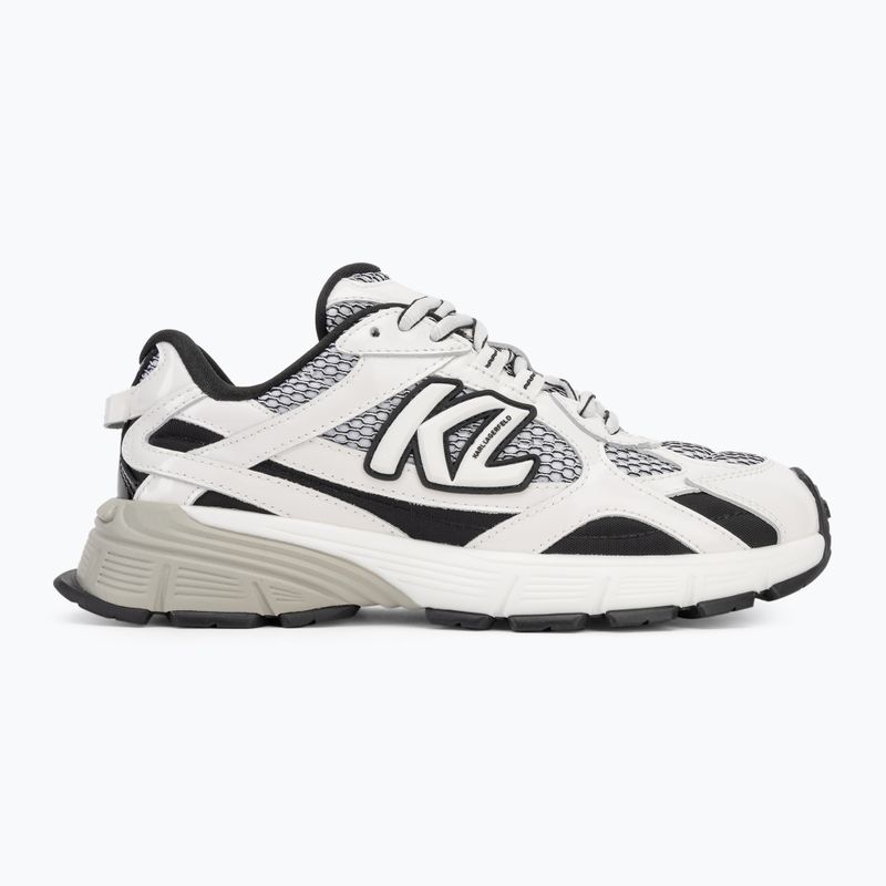 KARL LAGERFELD női cipő Orion Sidetrim fekete bőr/textil és fehér 2