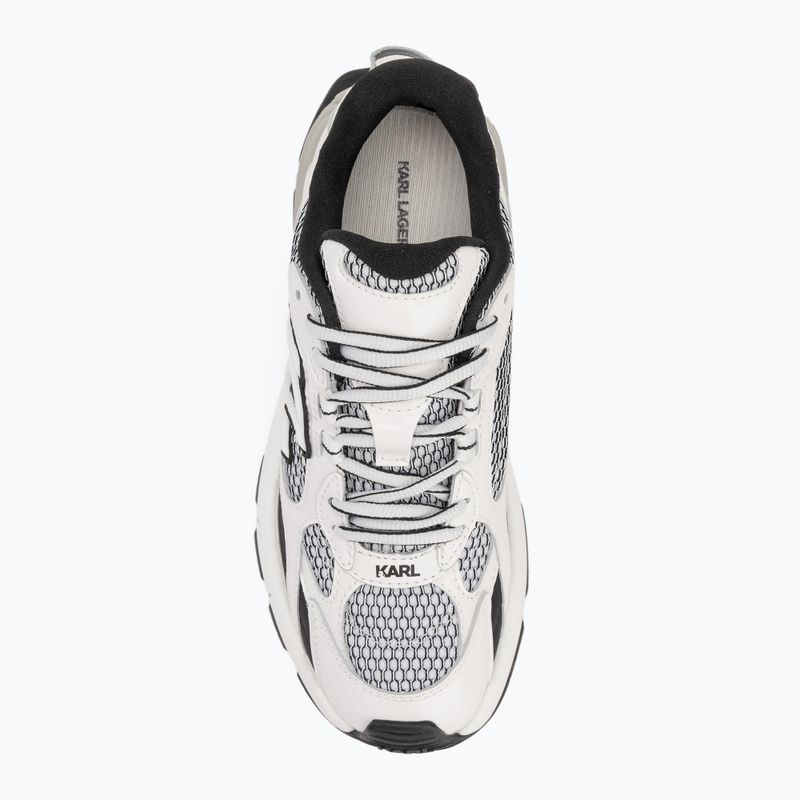 KARL LAGERFELD női cipő Orion Sidetrim fekete bőr/textil és fehér 5