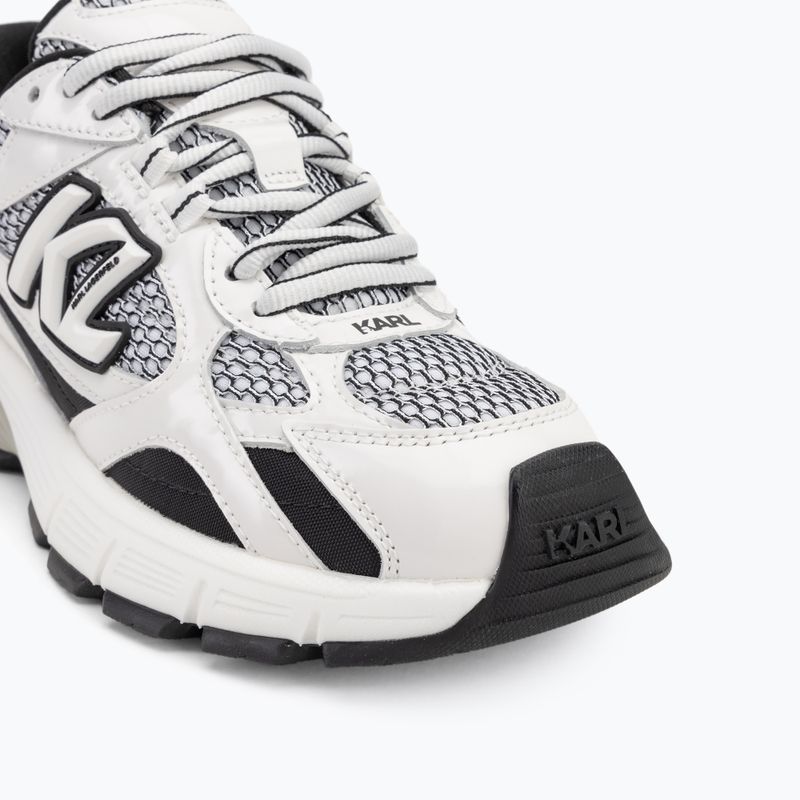 KARL LAGERFELD női cipő Orion Sidetrim fekete bőr/textil és fehér 7
