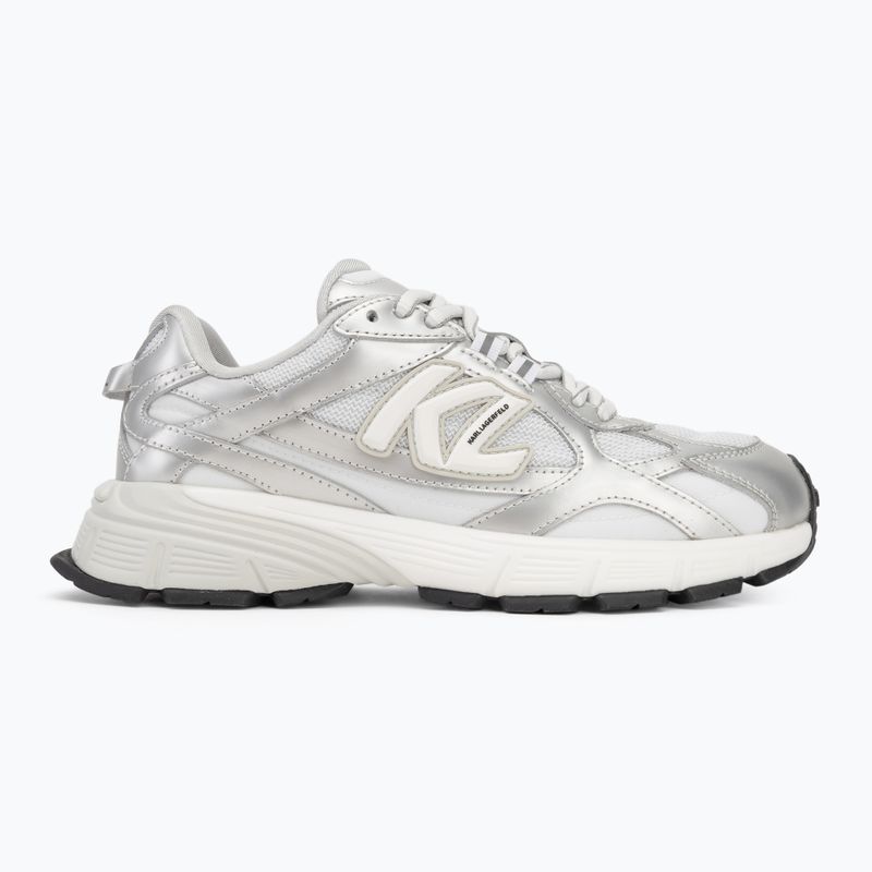 KARL LAGERFELD női cipő Orion Sidetrim fehér bőr/textil w/ezüst 2