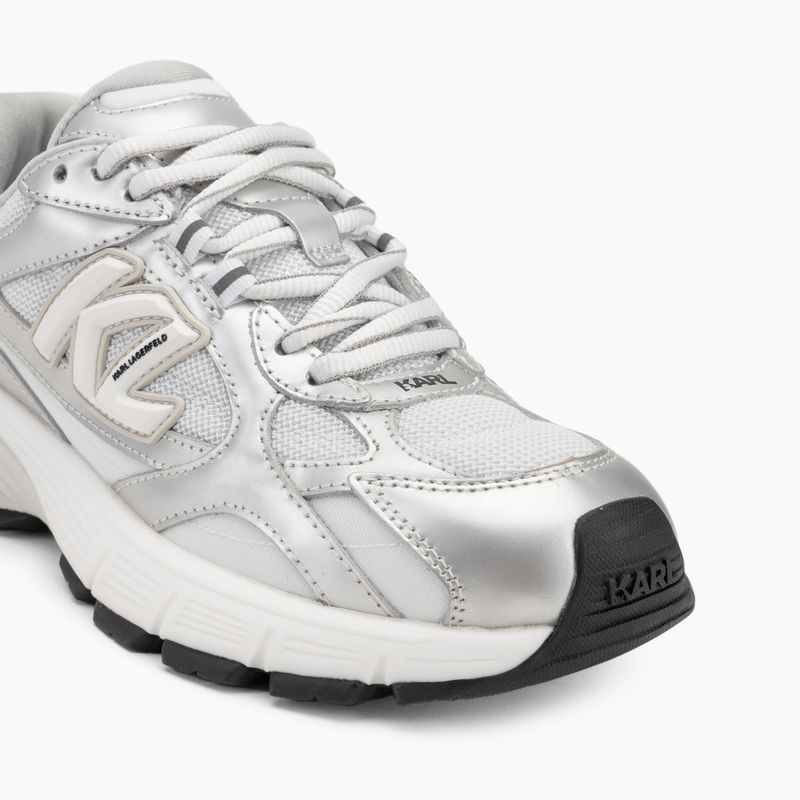 KARL LAGERFELD női cipő Orion Sidetrim fehér bőr/textil w/ezüst 7