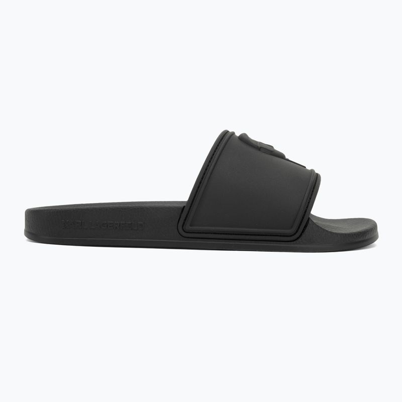 KARL LAGERFELD női flip-flop Kondo 2.0 NFT Relief fekete gumi 2
