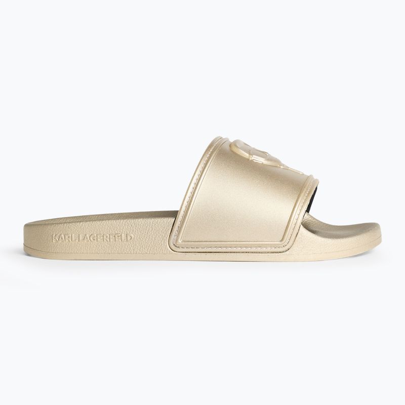 KARL LAGERFELD női flip-flop Kondo 2.0 NFT Relief arany gumi