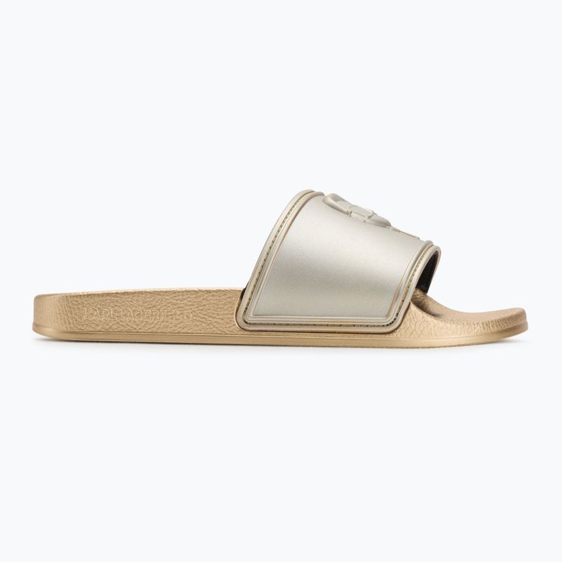KARL LAGERFELD női flip-flop Kondo 2.0 NFT Relief arany gumi 2