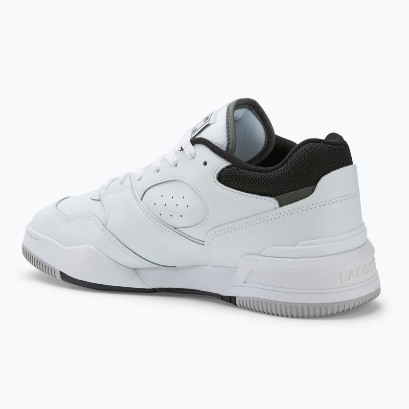 Férfi Lacoste Lineshot kontrasztos gallérú bőr fehér/fekete cipő 3