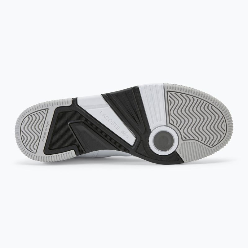 Férfi Lacoste Lineshot kontrasztos gallérú bőr fehér/fekete cipő 4