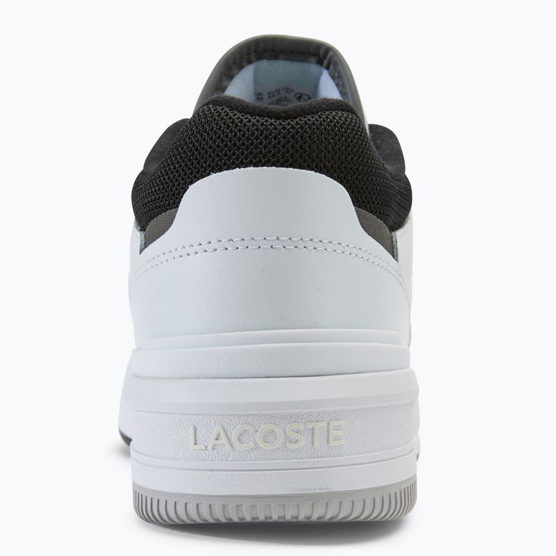 Férfi Lacoste Lineshot kontrasztos gallérú bőr fehér/fekete cipő 6