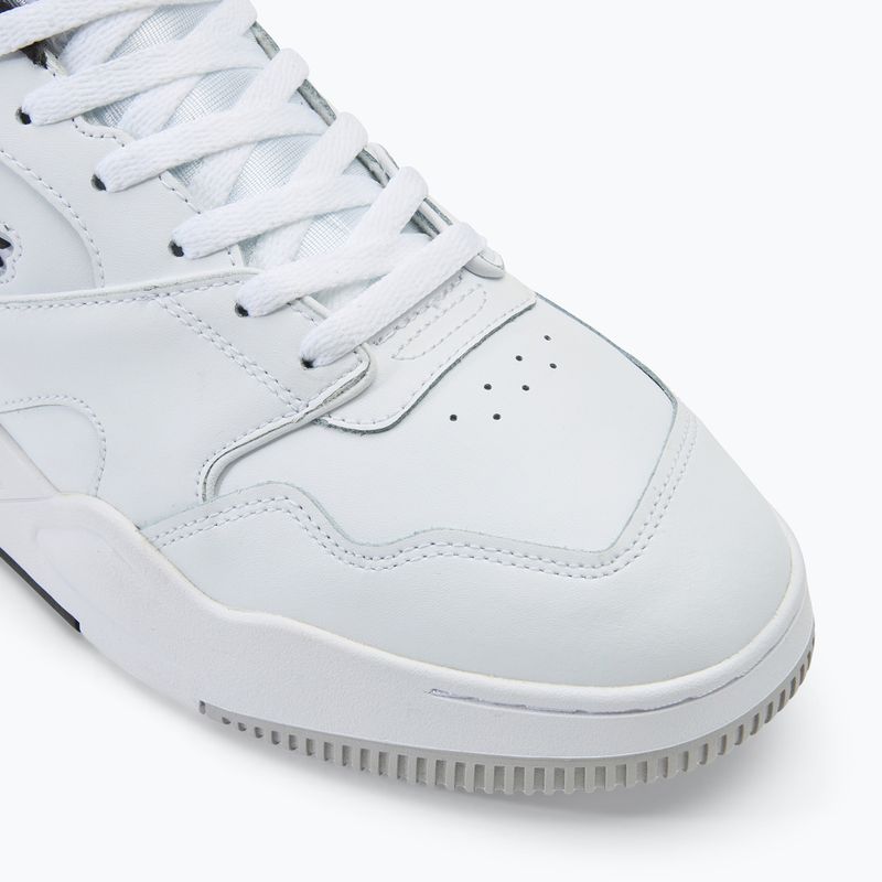Férfi Lacoste Lineshot kontrasztos gallérú bőr fehér/fekete cipő 7