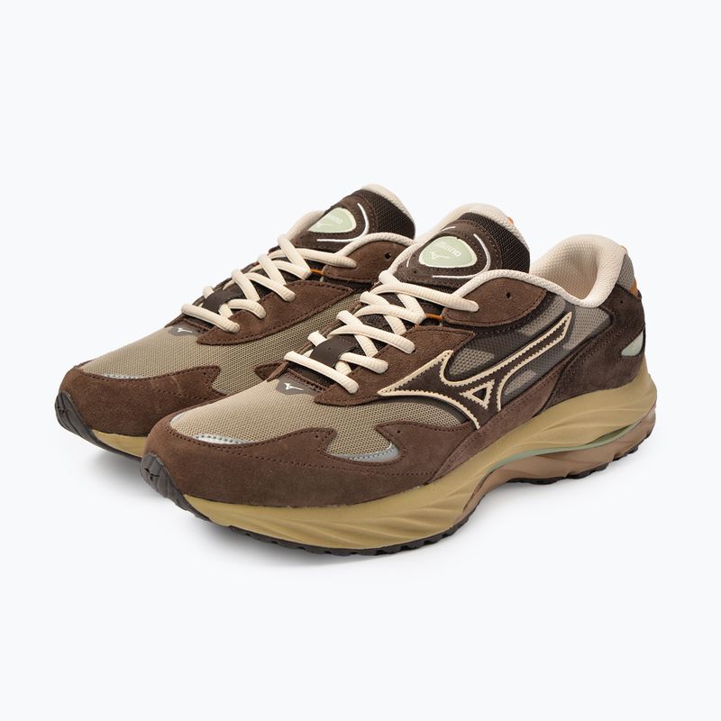 Mizuno Wave Rider Βeta vintage khaki/nyári homok/cseresznye kávé cipő 2