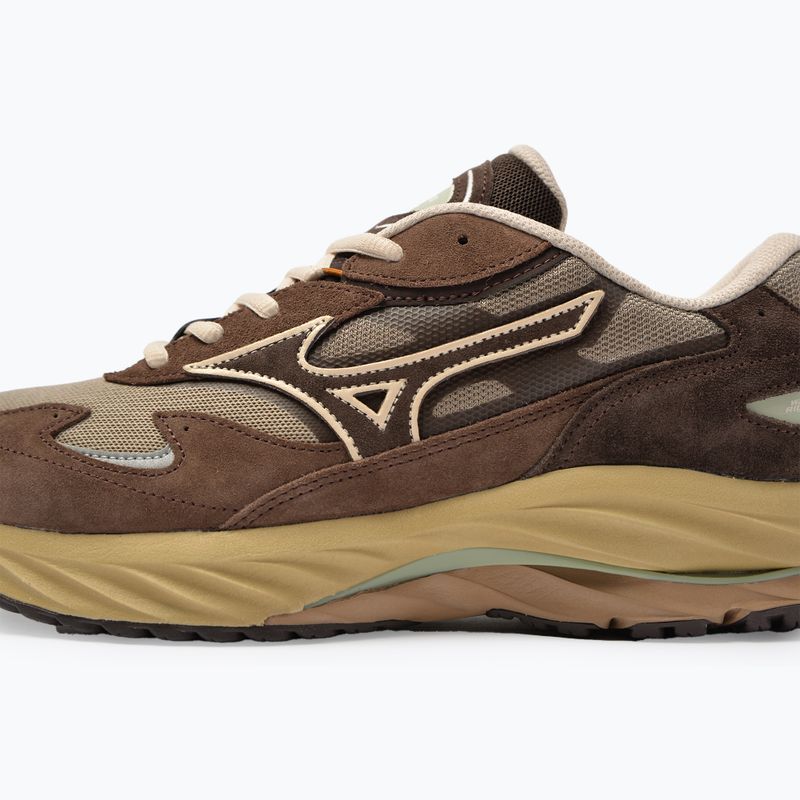 Mizuno Wave Rider Βeta vintage khaki/nyári homok/cseresznye kávé cipő 4