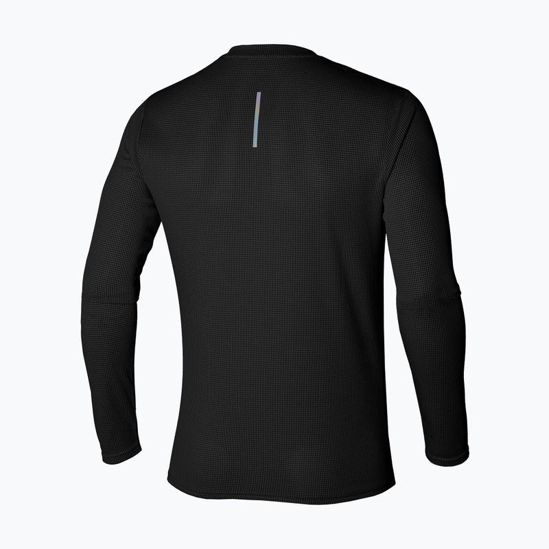 Férfi futó hosszú ujjú Mizuno Dryaeroflow Half Zip fekete 2