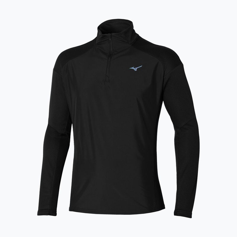 Férfi futó hosszú ujjú Mizuno Hybrid LS Tee fekete