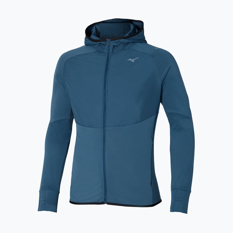 Férfi Mizuno Warmalite Hybrid Full Zip kék szárnyas teal futódzseki