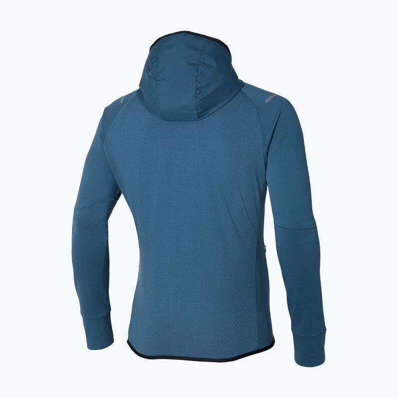 Férfi Mizuno Warmalite Hybrid Full Zip kék szárnyas teal futódzseki 2