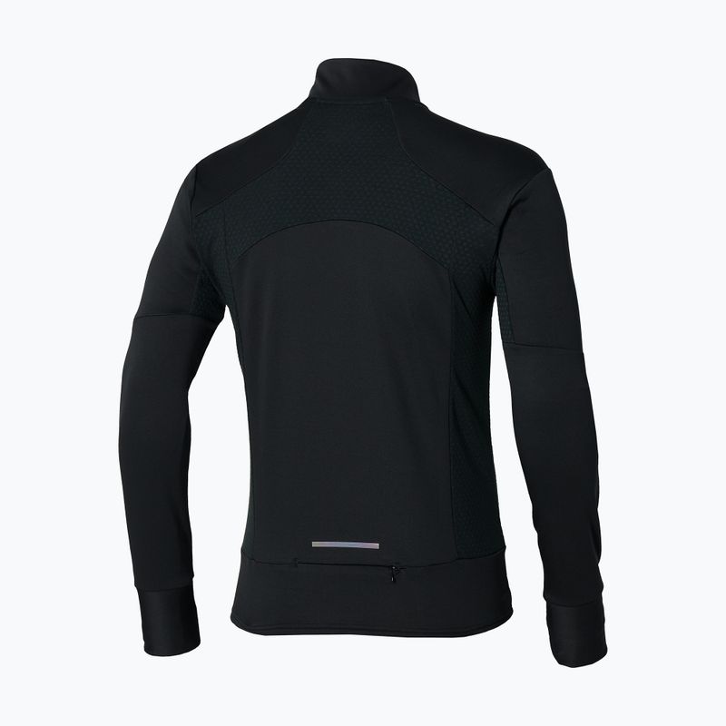 Férfi Mizuno Warmalite Half Zip futó melegítőfelső fekete 2