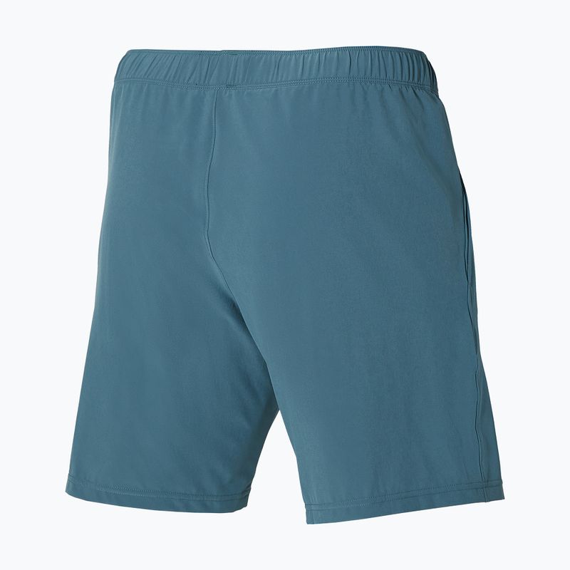 Férfi tenisz rövidnadrág Mizuno 8 in Flex Short kék délibáb 2