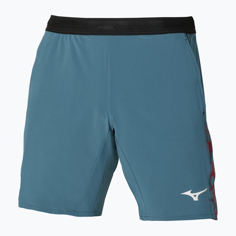 Férfi tenisz rövidnadrág Mizuno Mugen 8 In Amplify kék délibáb