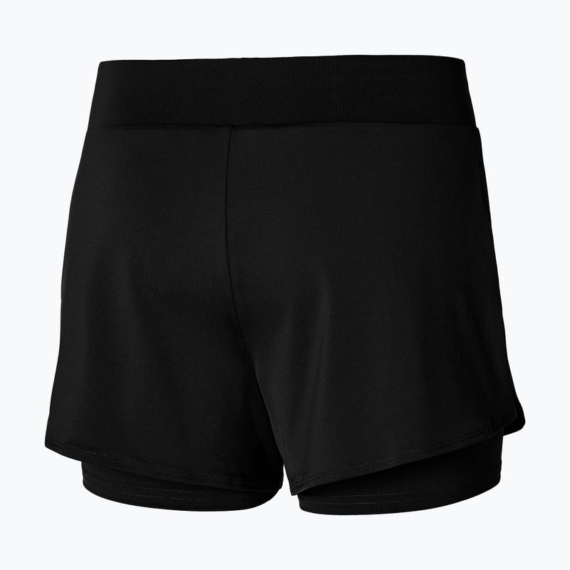 Női tenisz rövidnadrág Mizuno Flex Short fekete 2