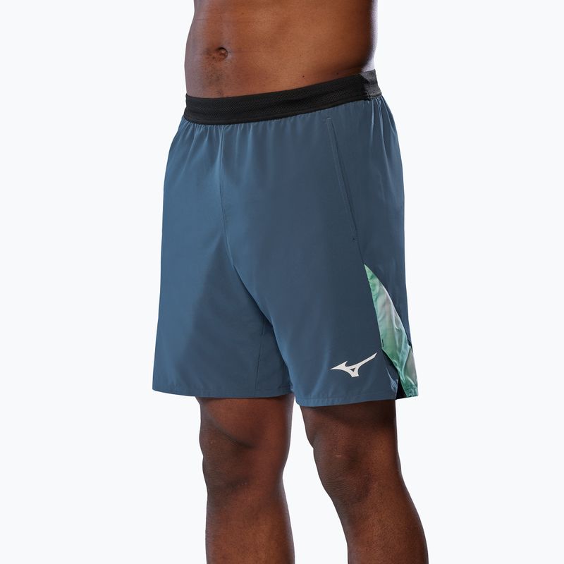 Férfi rövidnadrág Mizuno Frontier 8 in Amplify vintage indigo