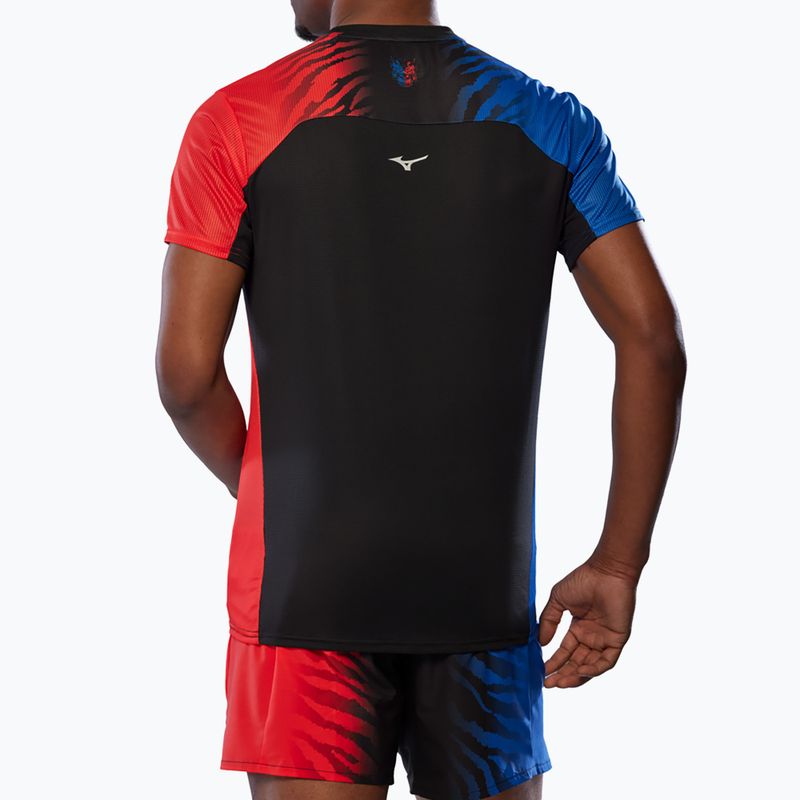 Férfi Mizuno DryAeroFlow Graphic Tee onired / oniblue futópóló 3
