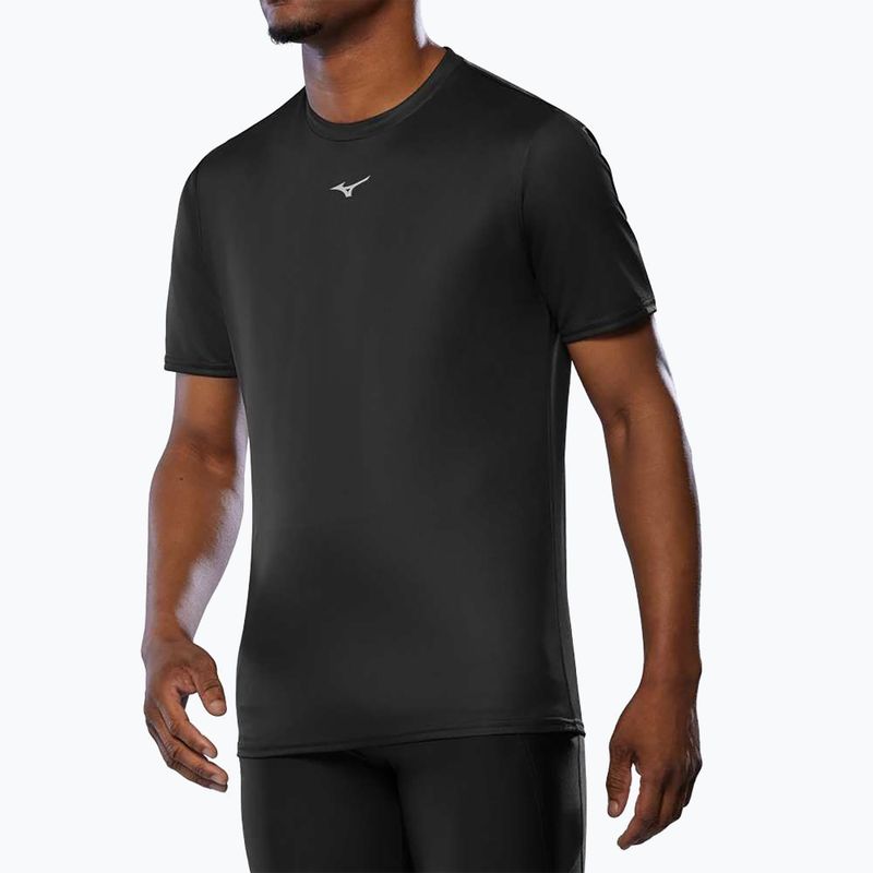 Férfi futópóló Mizuno Core Graphic Tee fekete oni