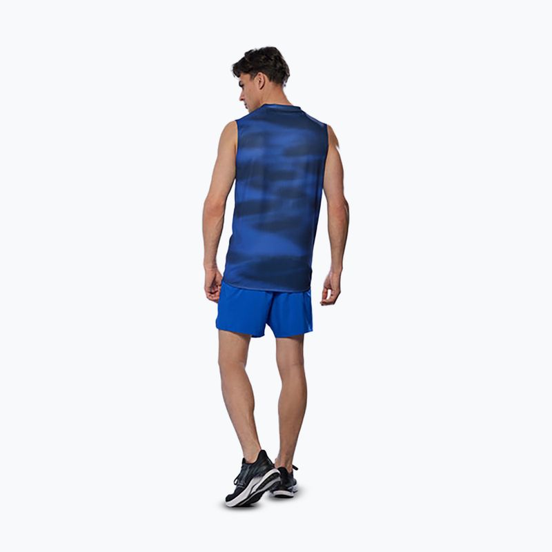 Férfi futópóló Mizuno Core Graphic ujjatlan kék reflex kék 4