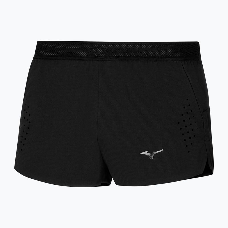 Férfi Mizuno Tech Light Split 1.5" fekete futó rövidnadrág