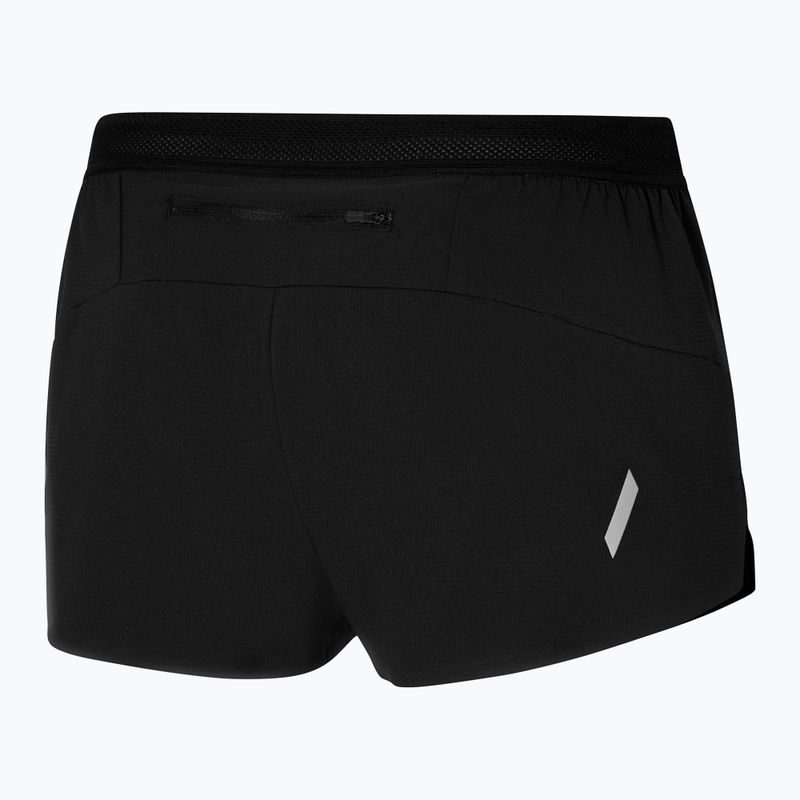Férfi Mizuno Tech Light Split 1.5" fekete futó rövidnadrág 2