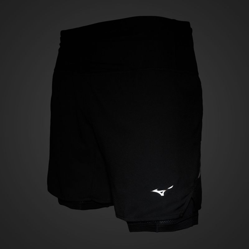 Férfi Mizuno Trail ER 2IN1 futónadrág fekete 6